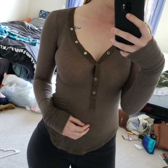 Urban Outfitters Tops - Urban Outfitters Semi-Sheer Cozy Long Sleeve